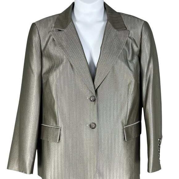 NWT John Meyer Collection By Jacques Moiner Womens 18W Blazer Pants Power Suit - Picture 3 of 16